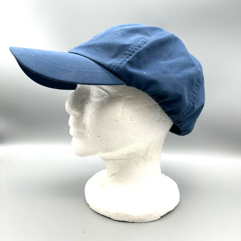 COS Navy Blue Baseball Cap Elastic Back Hat Size L/XL Minimalist Cotton Blend